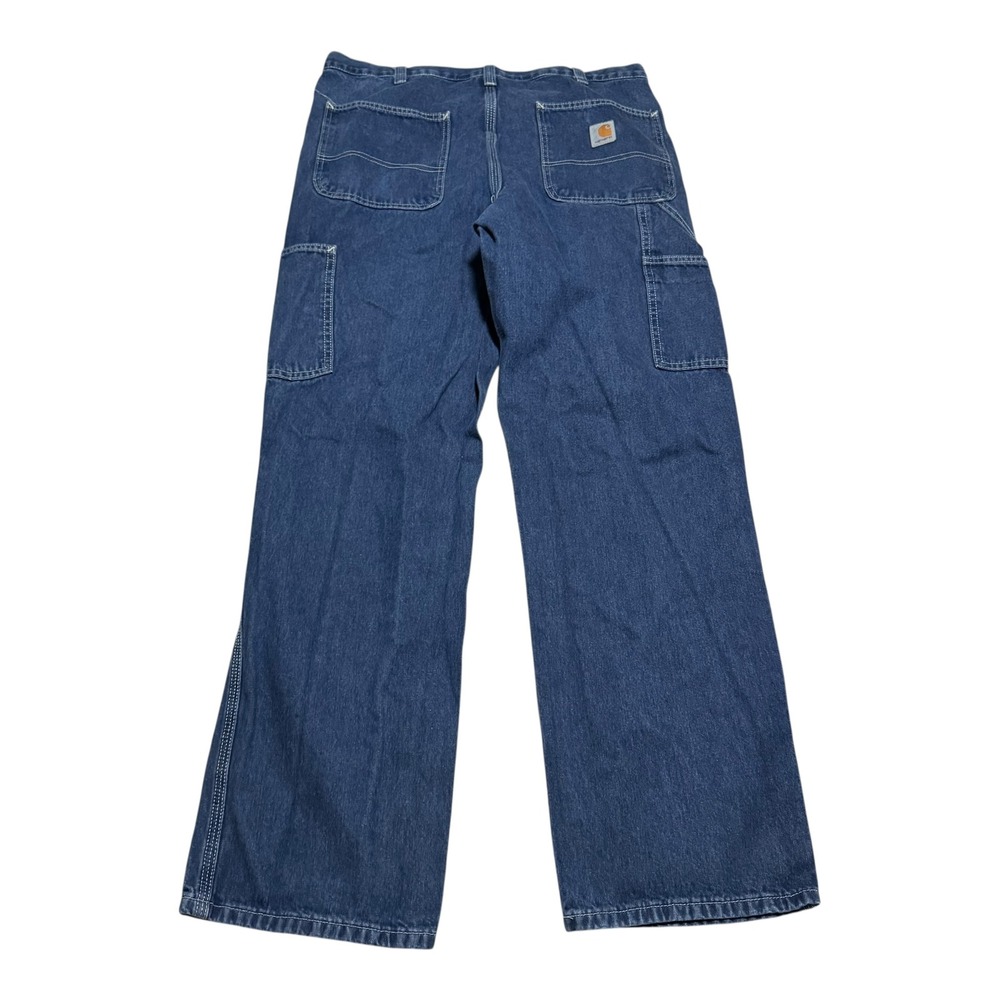 Carhartt 382-83 Dungaree Fit Dark Wash Denim Jeans Women's 34x32 (Fits 35x31.75)